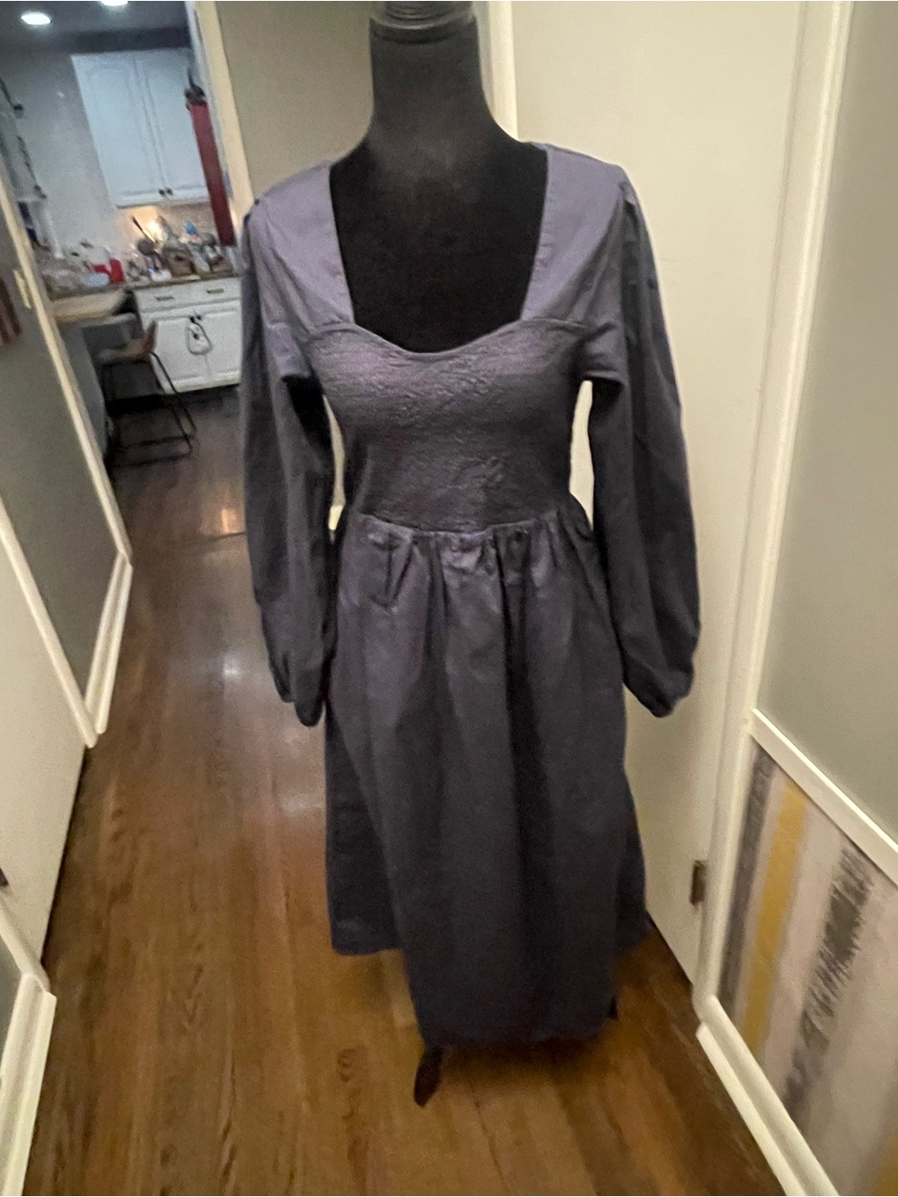 Old Navy Long Sleeve Square Neck Dress in Lavender